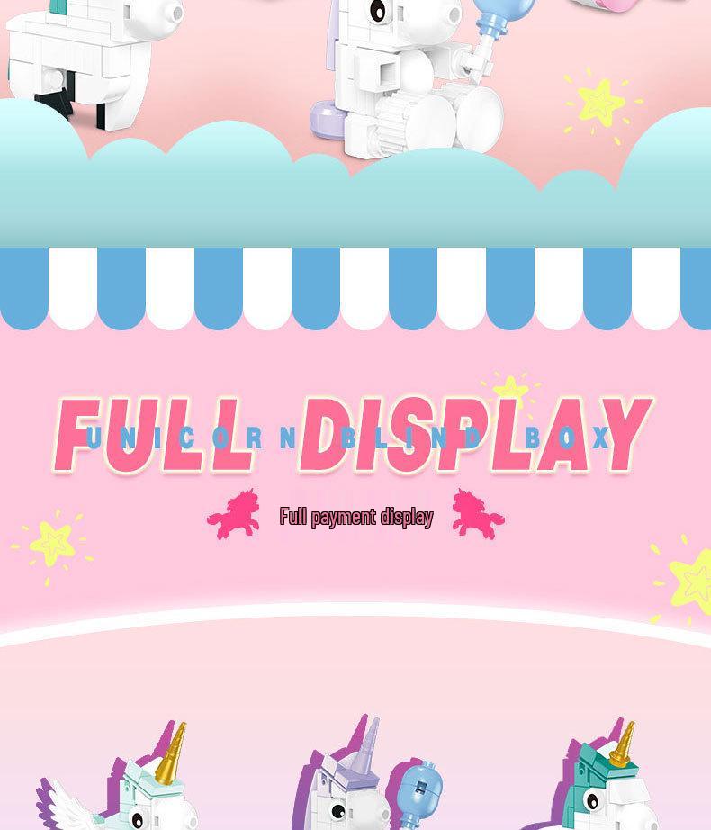 Xingbao Mini Cartoon Unicorn Rainbow Pegasus Building Blocks - 12 Styles
