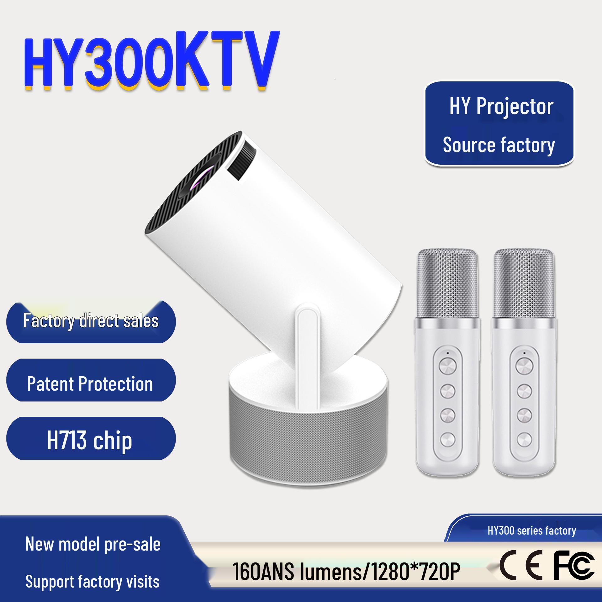 

HY300 Pro KTV 4K HD Міні-проектор для офісу та дому US Plug