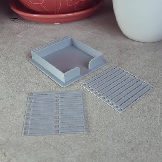 2Pcs Sticky Note Dispenser Holders High Durability Smooth Edge Burr Free Multifunctional Sticky Note Holder with Stencil