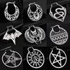 Xiaomi Skyrim Stainless Steel Pentagram Hoop Earrings for Women Gothic Witchy Star Dangle Earrings 2026 Trend Amulet Jewelry