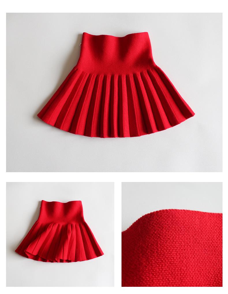 Girls' Midi Skirts: Princess Pleated Puffy Dresses for Kids