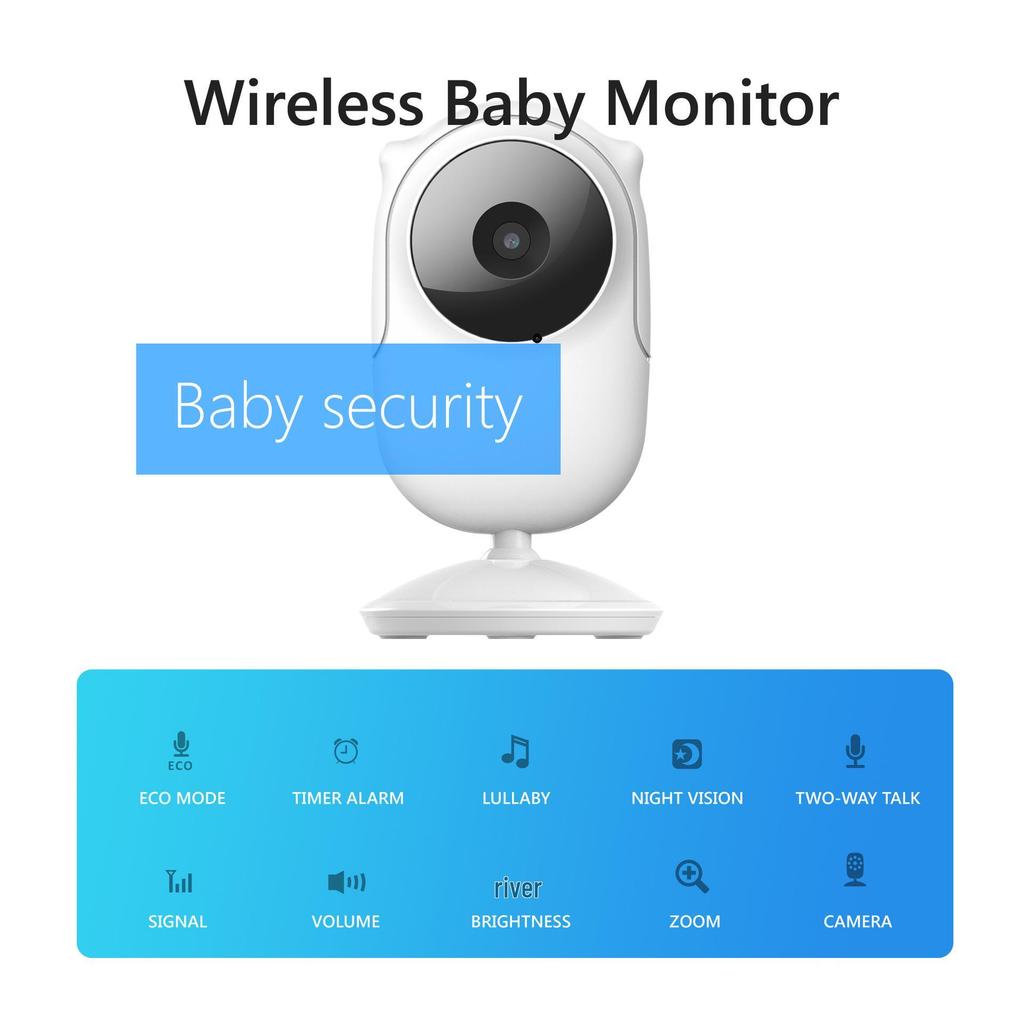 2.4-Inch Voice Intercom Baby Monitor with Lullabies