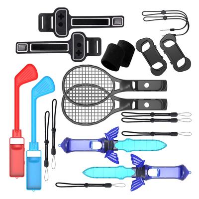 12 In 1 2022 Switch OLED Sport Accessories Set for Switch Controller with Grips Tennis Rackets Fitness Leg Strap Sword