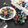 21/70 Stück Plastik Polyeder Würfel Mit einem Schwarzen Beutel Mischfarbe Rollenspiel Zubehör Familienparty Unterhaltungs Set YMY