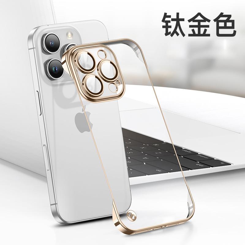 Applicable to Apple 11promax mobile phone case iPhone11 ultra-thin transparent borderless lens all-inclusive protective case hard