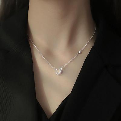 Korean Happy Planet S925 Silver Choker Necklace - Women's Summer 2021 Niche Design