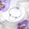 Charms Original Copper Purple-Feathered Water-Drop Zircon Safety Chain Fit Bracelet Women Jewelry Diy Accessory