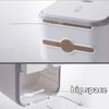 Storage Box Toilet Paper Organizer Waterproof High Capacity Dust-proof Punch-free Wall Mounted Roll Paper Bathroom Home Supplies