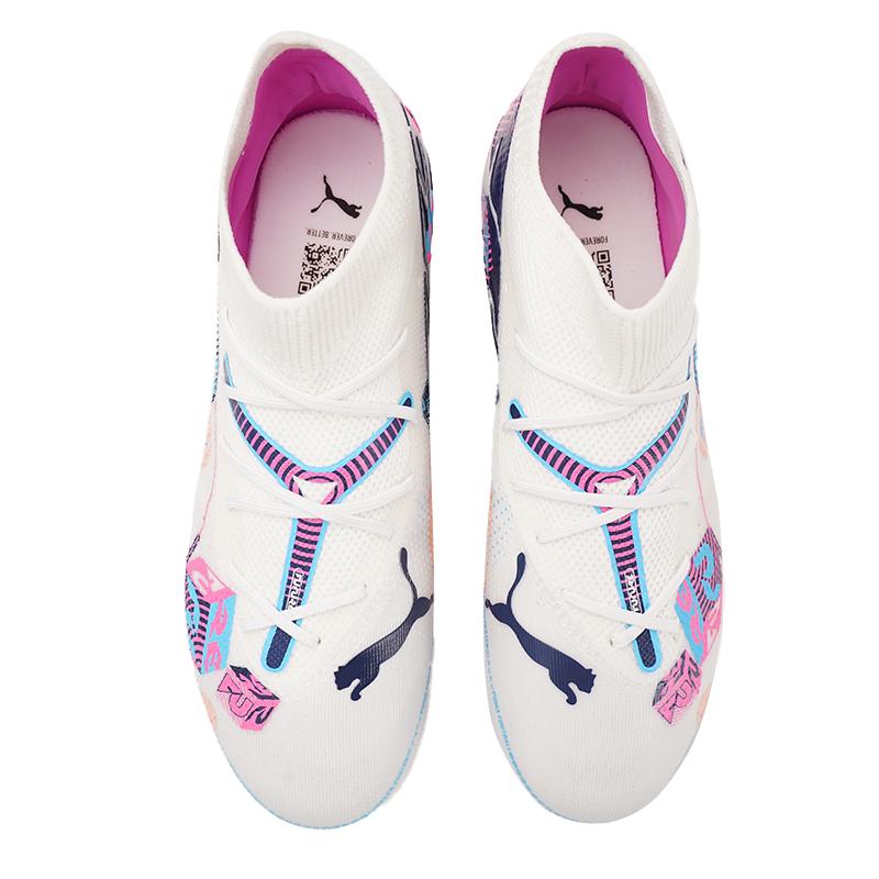 Puma Future 7 Match Vol. Up Mg Jr Comfortable Versatile Low-Top Soccer Shoes Kids Sneaker White 108181-01