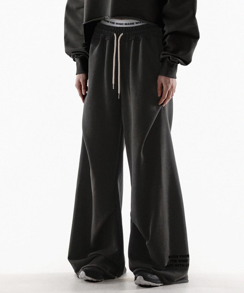 Paensyo Mwl Small Geometry Flare Sweat Pants - Pigment Black