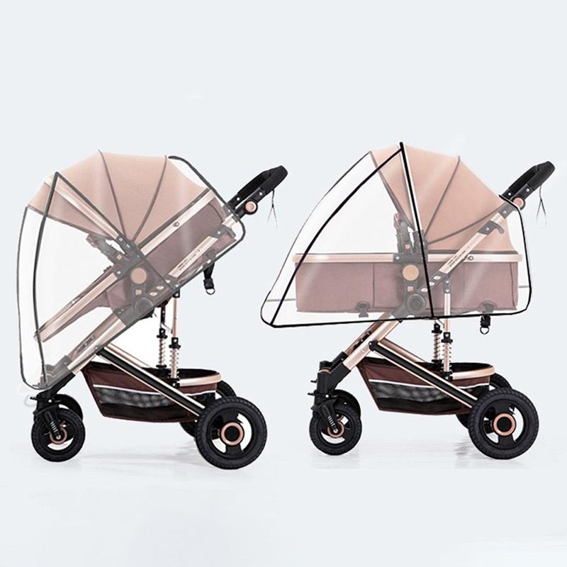 Universal Kinderwagen Regen Abdeckung Baby Auto Wetter Wind Sonnenschutz Transparent Atmungsaktive Trolley Regenschirm Regenmantel Zubehör