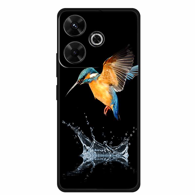 Phone Case For POCO M6 4G Back Cover Case M6Plus Black Silicone Soft Coque For Xiaomi Redmi 13 13x Poco M6 Plus Case M 6 Plus