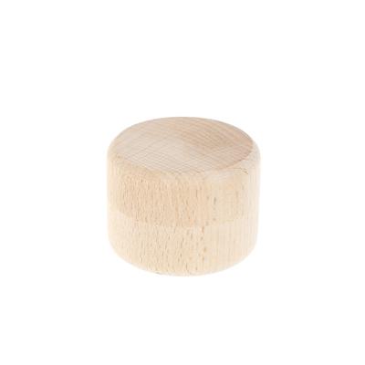 Caja de madera redonda para guardar joyas, anillos de boda y baratijas