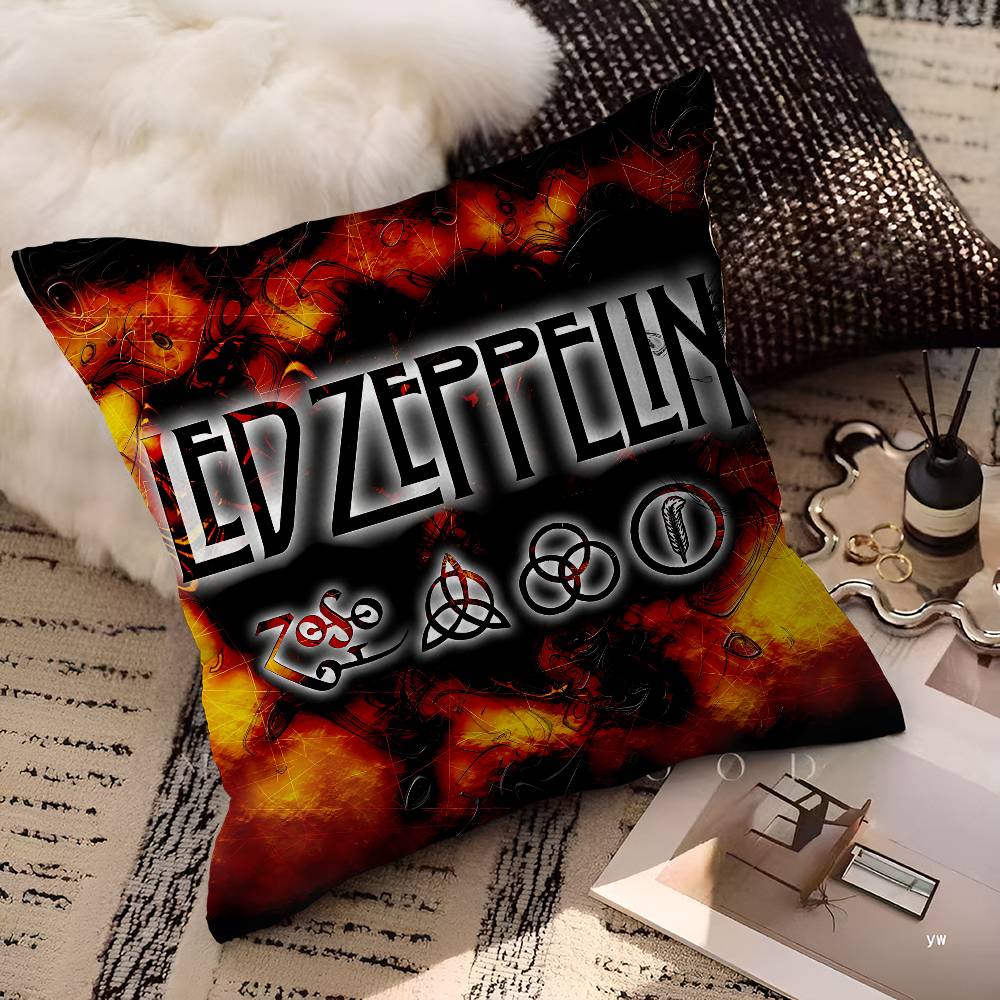 Vintage Band L-Led Z-Zeppelin Kissenbezug Toon Geschenk Kissenbezug Schlafzimmer Zuhause Sofa Stuhl Sitz Dekor Kissenhülle