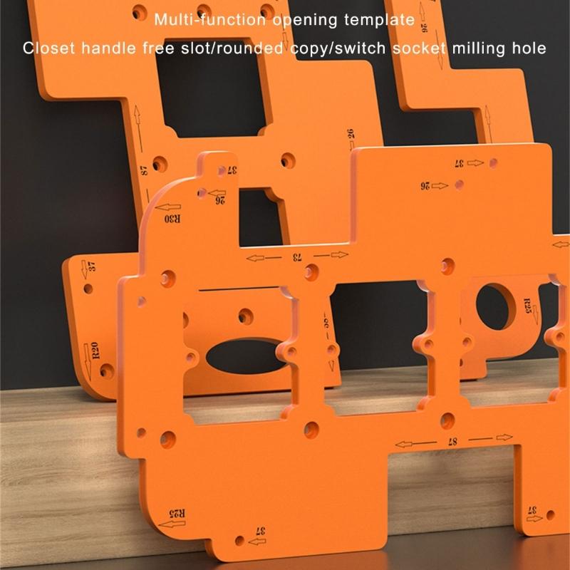 Sturdy Engineering Plastic Switches Template Portable Accessory for Woodworking with Routers Jig Drilling and Profilings