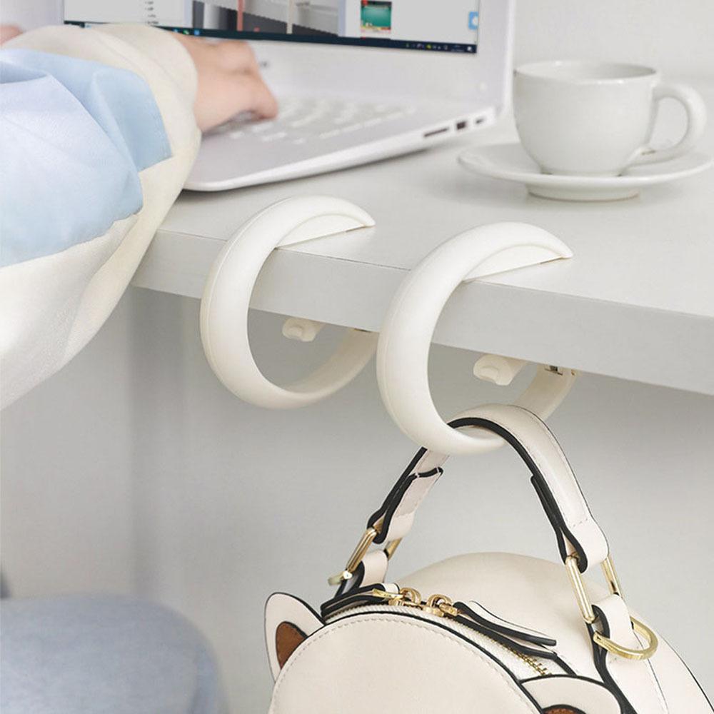 1PC Foldable Portable Bag Hook Hanger for Office Desk Travel Handbag Organizer - Space-Saving Table Hook Side Decor