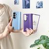 Matte Hinge Protective Phone Case for Samsung Galaxy Z Fold 7 6 5 4 3 with Tempered Glass Screen Protector and Back Cover