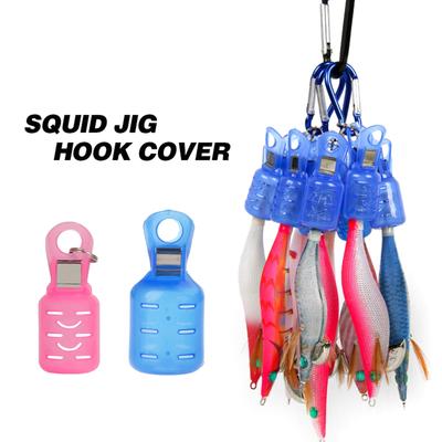 6Pcs Fishing Hook Squid Jig Hook Protector Fishing Hook Cover Portable Squid Jig Hook Protector Fishing Jigs Lures Cover