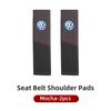 LEG1 Car Seat Belt Cover Safety Belt Two-colour Splicing Shoulder Protection Pads For VW Tiguan CC Jetta Polo Passat T-ROC Touareg