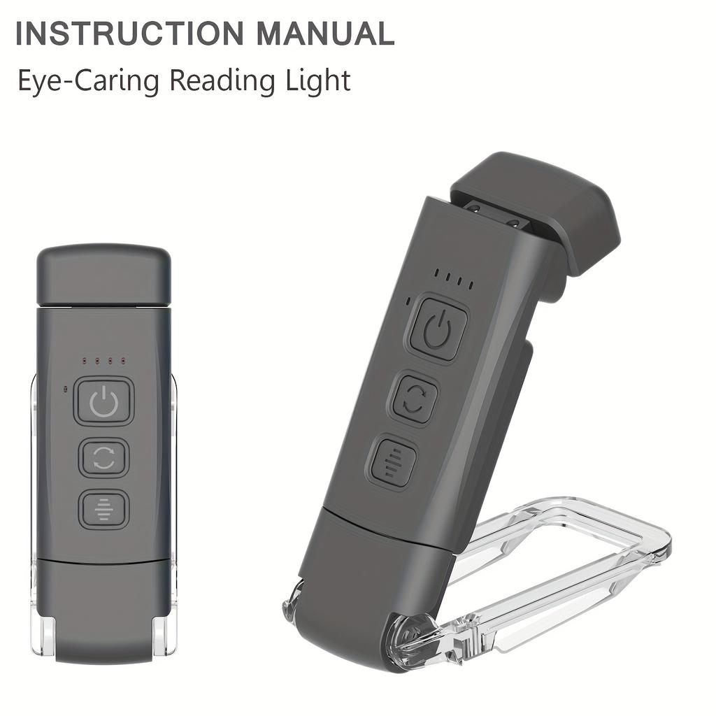 Clip On Book Light for Reading In Bed - USB Rechargeable LED Night Reading Light - Portable and Lightweight USB Rechargeable Reading Light