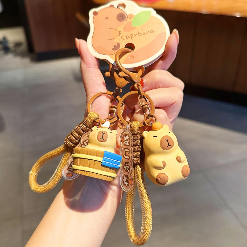 Keychain Cute Little Capybara Bag Pendant Women'S Fashion Car Key Chain Pendant