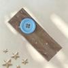 Ins Style Rhinestone Hairband with Star and Large Button Retro Fashion Sparkling Headband