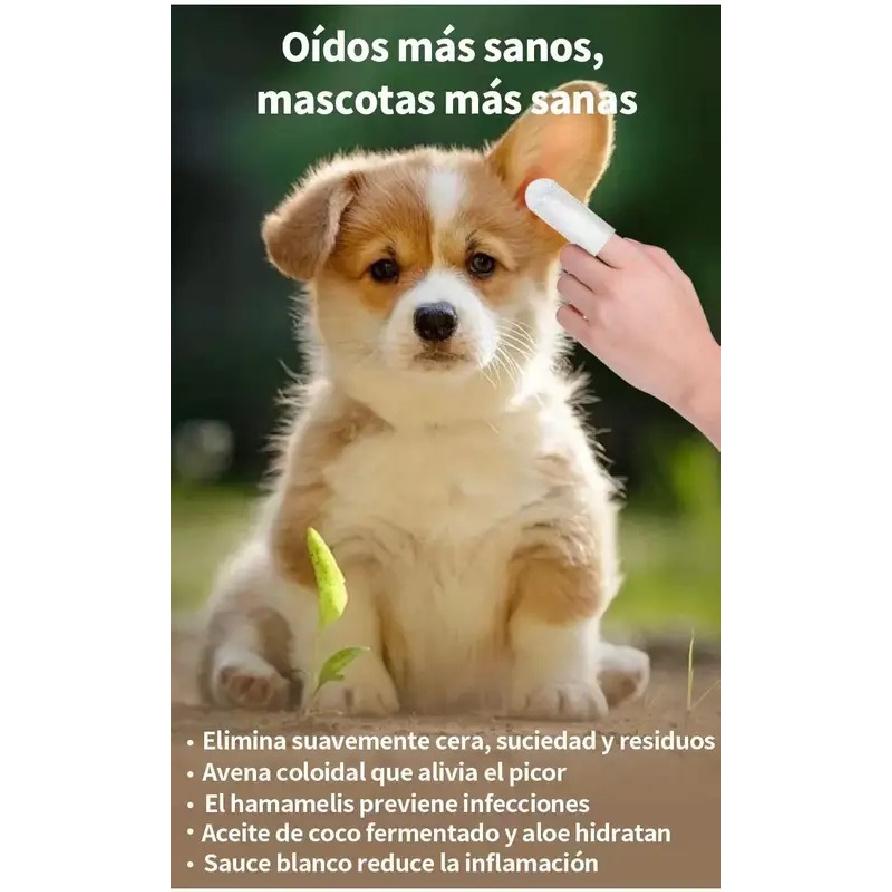 Pet Ear Cleaning Finger Cots Wipes 50Pcs Disposable Dog Cat Ear Care Wipes Gentle Remove Ear Wax Odor Pet Hygiene Supplies