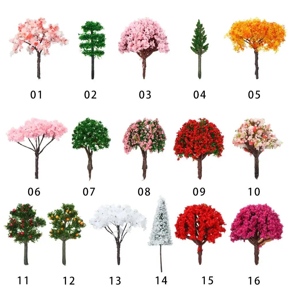 5pcs Artificial Pink Tree Willow Miniature Flower Tree Fairy Mini Craft Micro Landscaping Decor