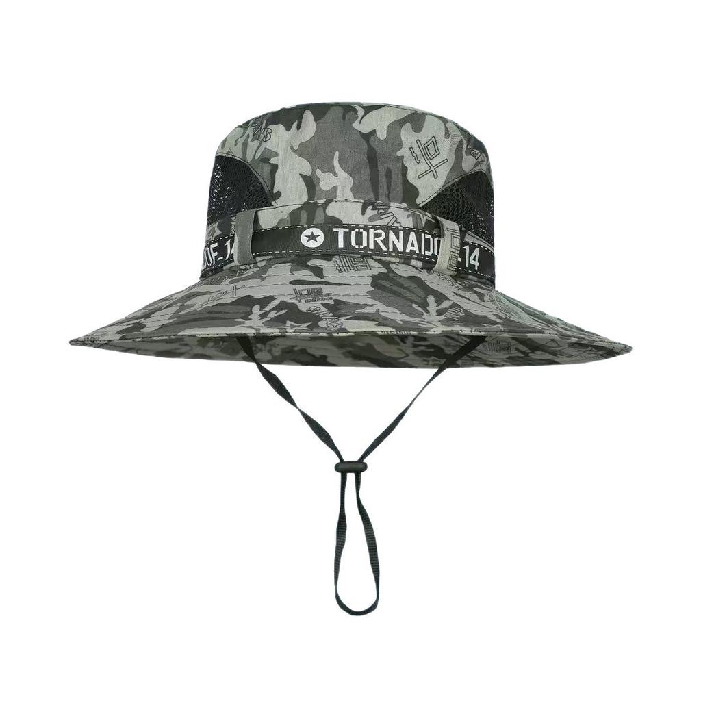 Bucket hat summer sun protection sun hat men's outdoor mountaineering fishing hat face protection neck integrated hat big brim sun hat