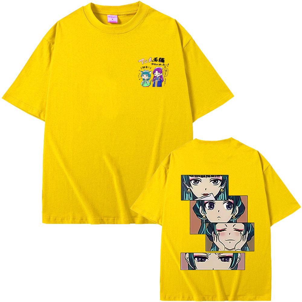 Anime The Apothecary Diaries Merch Tshirt Kawaii Cute Maomao Eyes Graphic T Shirts Men Women Casual Oversized Cotton Tshirts