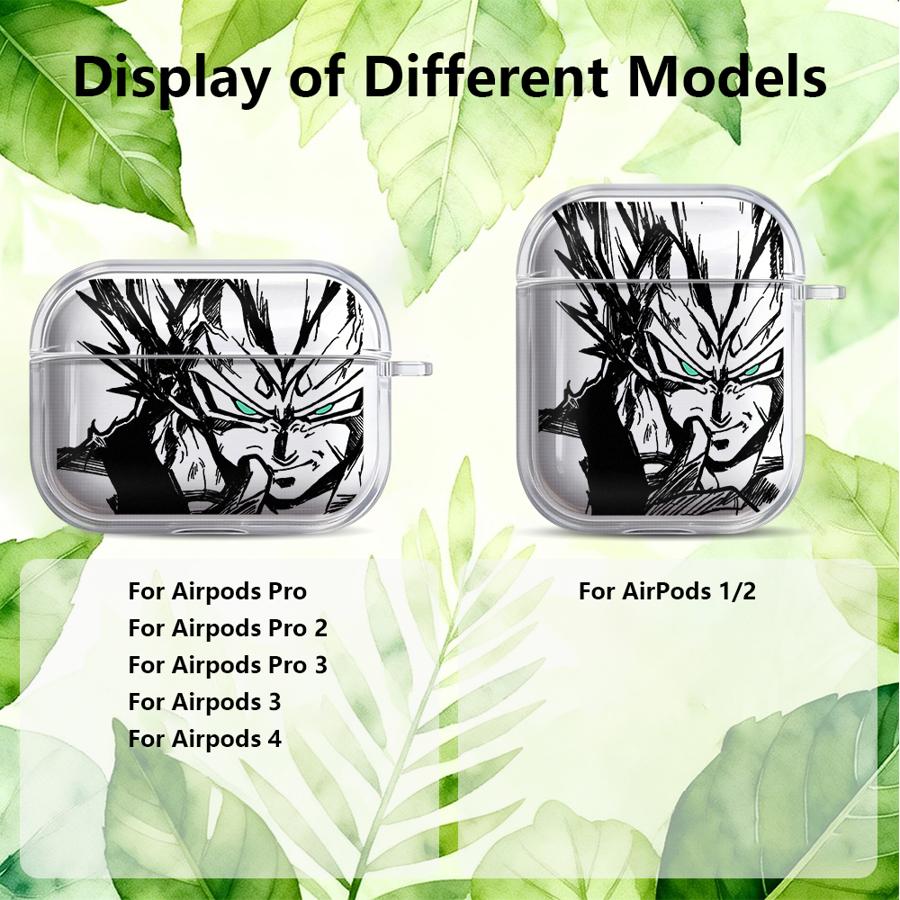 Clear Earphone Cases Cover Case For Airpods Pro2 2 1 3 4 Pro3 Pro Dragons-Ball Gokus Vegeta