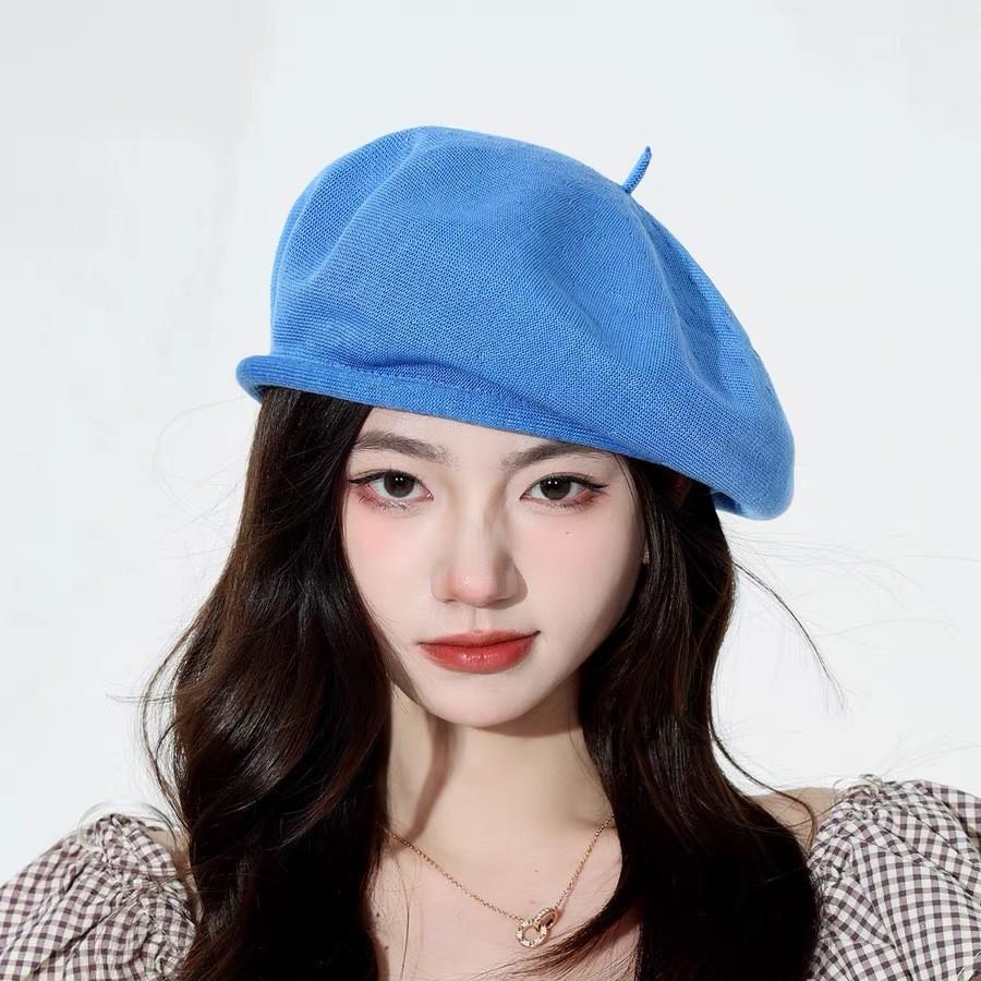Summer Beret Is a High-quality Thin Summer Rolled-edge Beret, Cool and Breathable, Stylish Artist's Hat That Makes the Face Look Smaller