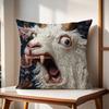 Housse de coussin 2D Chèvre Bizarre Vikama, Décoration de canapé à motif humoristique, Housse de coussin pour bureau et voiture, Décoration de maison