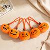 Kinder Halloween Goodie Bag Füllungen Kürbis Plüsch Schlüsselanhänger, Niedliches gruseliges Stofftier Anhänger für Kleine Dekorationen Schlüssel, Weiche Mini-Puppe Hängende Verzierung