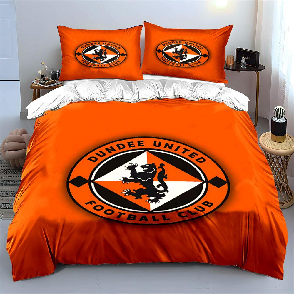 Orange Dundee United Bedding Set Bedding Duvet Cover Set Duvet Cover Pillowcases (1 * Duvet Cover 2 * Pillowcases, Without Duvet Insert)