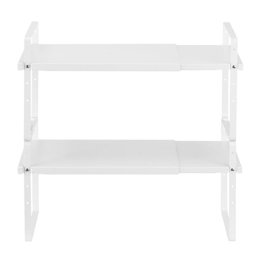 2 Tier Cabinet Organizer Shelf Counter Shelves Steel Storage Spice Rack
