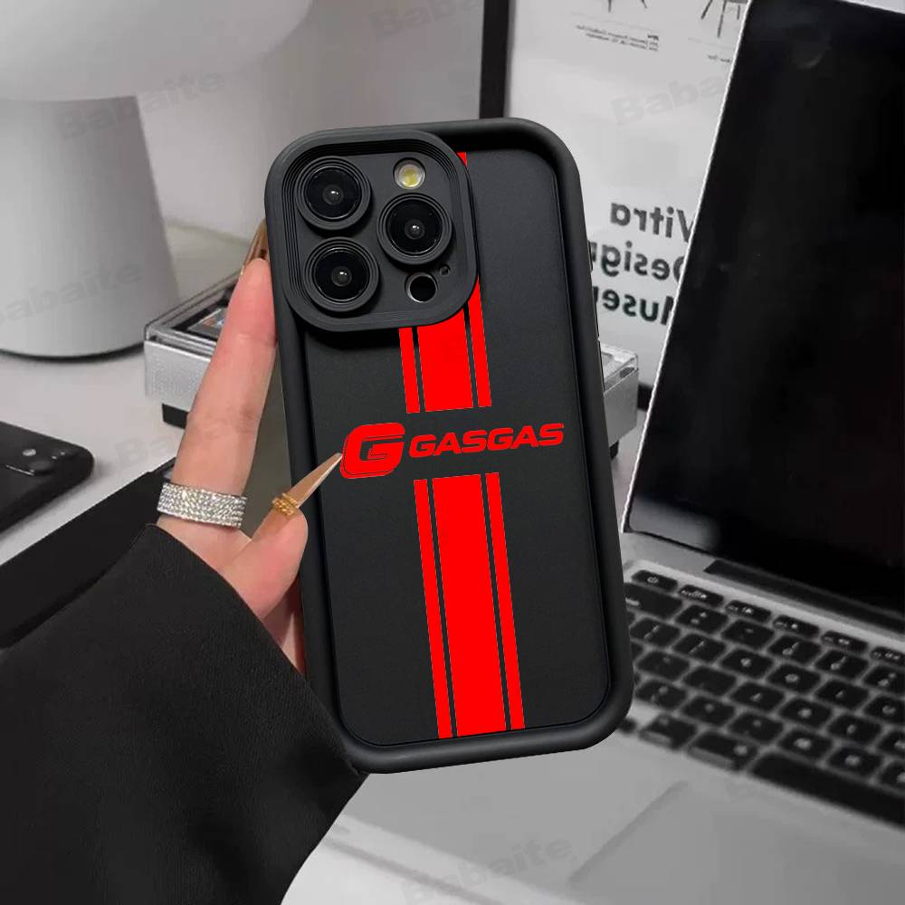 G-GasGas Red Motorcycle For IPhone 17 Pro Max 16 15 14 13 12 11 Plus Black Soft Phone Cover