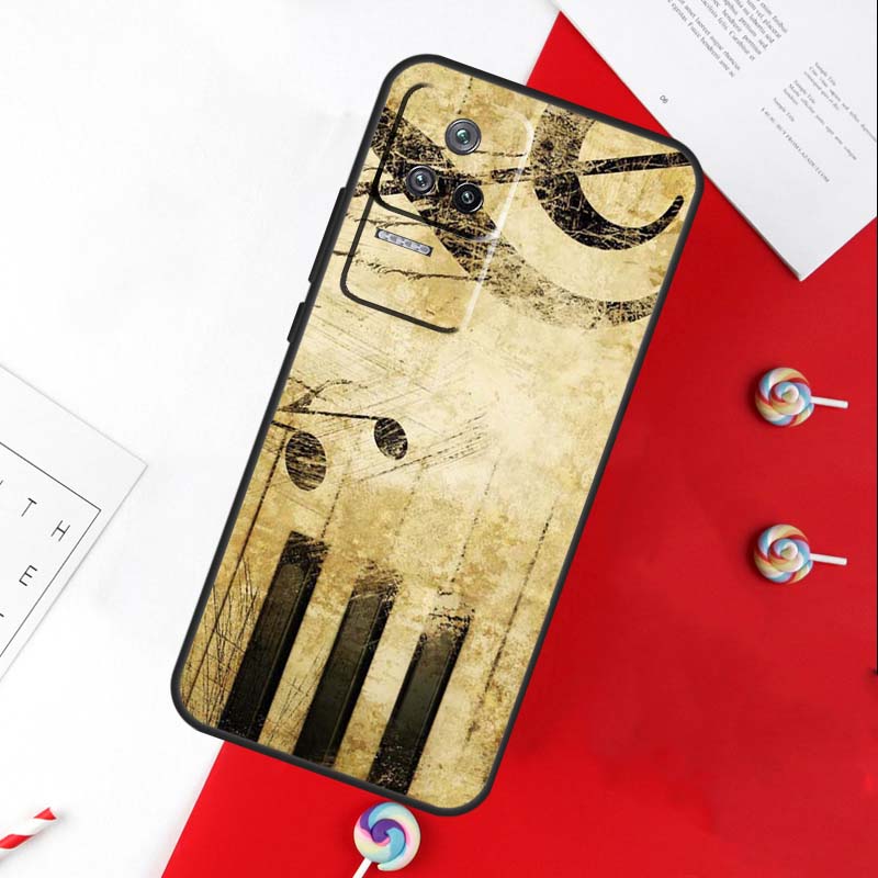 Music Note Cover For Xiaomi 15 Ultra 13 14 11T 12T 13T 14T Pro POCO X7 Pro X3 X5 X6 M6 F5 F6 Pro Case
