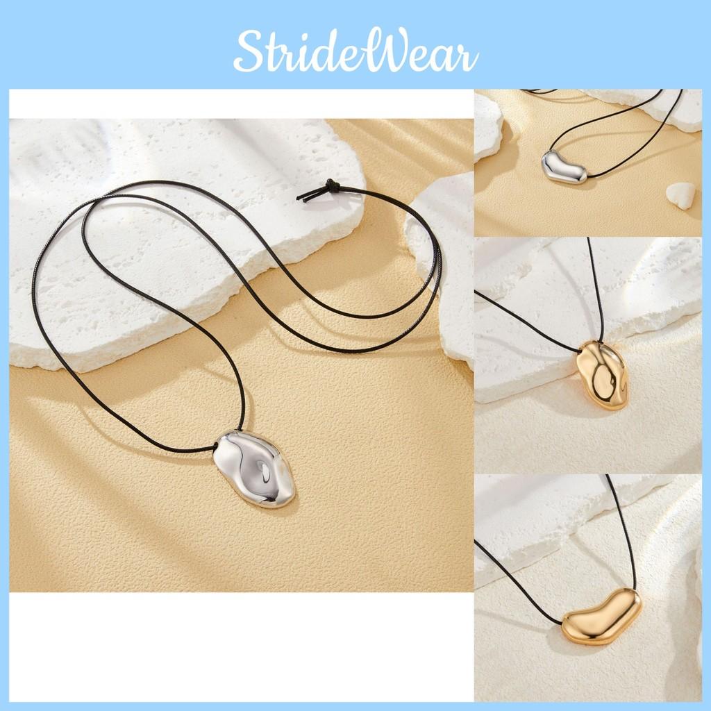 Stylish Highquality Long Sweater Necklace With Geometric Design In Trendy Gold And Silver