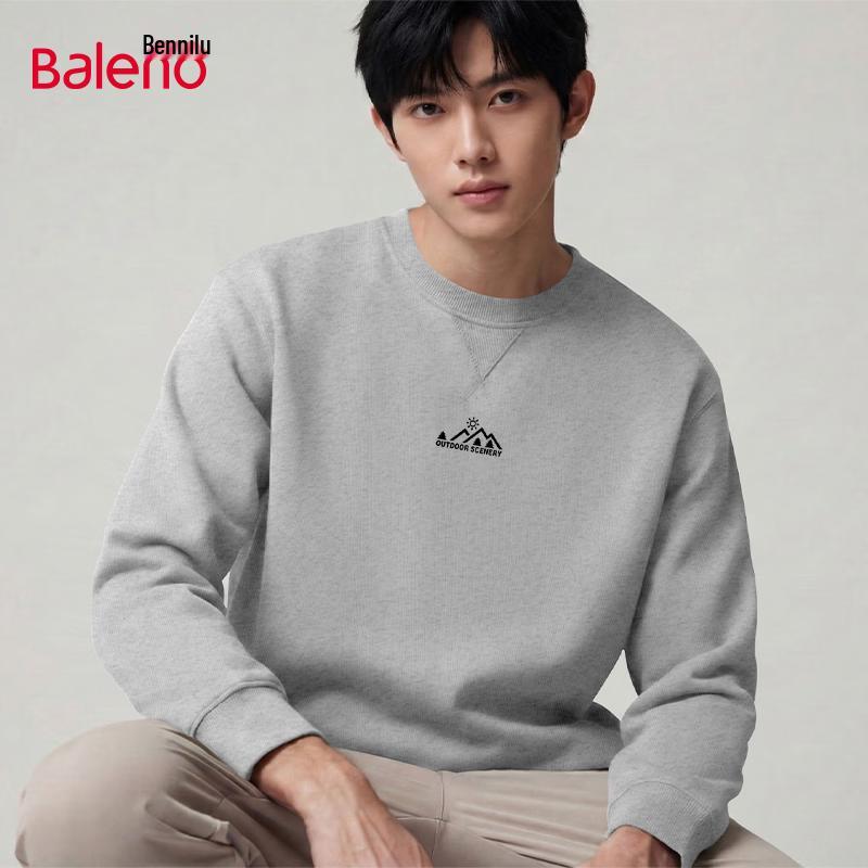 Baleno Men's Casual Long-Sleeve Round Neck Sweatshirt