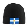 Griechenland Flagge Mützen Bonnets für Erwachsene Unisex Mode Outdoor Sport Strickmützen Winter Design Thermisch Elastische Kappen