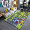 City Map Play Rug for Kids' Rooms Non-slip Rug Suitable for Living Room and Bedroom Sofas.