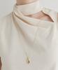 Halden Polka Dots Pendant Over Chain Necklace (N013_Gold)