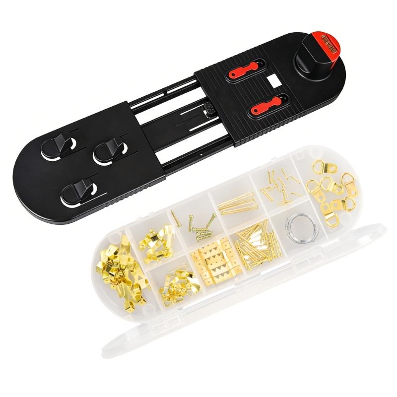 Complete Wall Art Mounting Set Includes Strong Holders Cords Nails And Level For Simple Installation