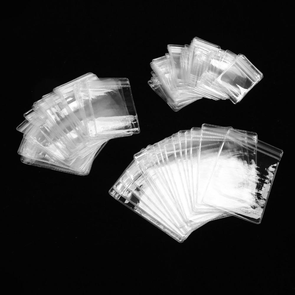 120pcs Clear PVC Jewelry Bags Thickened Jewelry Ziplock Bags Anti Tarnish Jewelry Bags  Necklaces