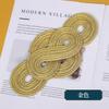 1pcs Vintage Chinese Knot Buttons Gold Lace Trim Clasps for Cheongsam Decor, Dance Dress, DIY Sewing Accessory