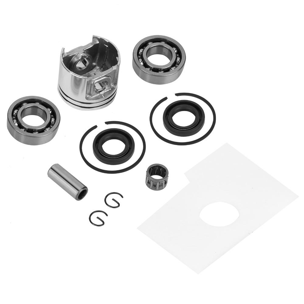 Aluminum Gasoline Engine Piston Kit Compact Piston Assembly Replacement for Stihl MS180 MS 180 018