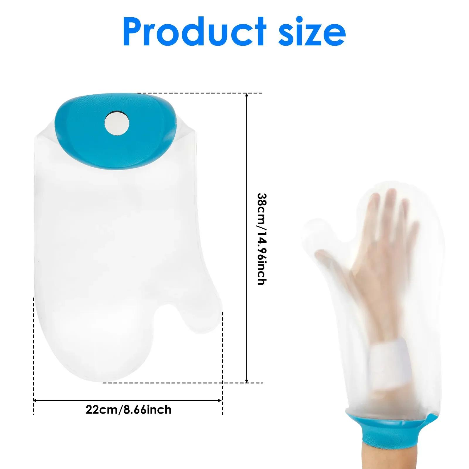 

Waterproof Cast Cover Short Palm/Long Arm Shower Arm Protector Equipped With Elastic Opening Soft Comfort Fit Wound Bathing Bag For Adult 1Pc