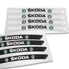 HFB4 4PCS Car Wheel Rim Hub Badge Stickers For Skoda Octavia 2 A5 Fabia 3 Rapid Scala Kodiaq Superb 3 Karoq Kamiq Citigo Accessories