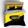 Set Biancheria da Letto Giallo e Nero a Tema Arsenal Set Biancheria da Letto (1 copripiumino, 2 federe, piumino non incluso)